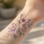 Tatouage papillon signification poignet aquarelle