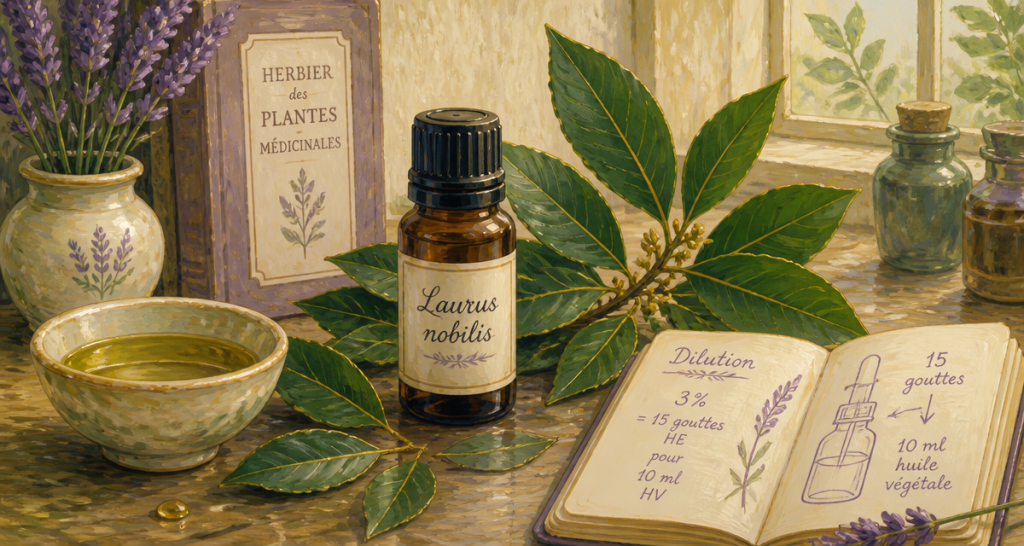 Huile essentielle de laurier noble : 4 synergies et usages pour soigner vos maux du quotidien