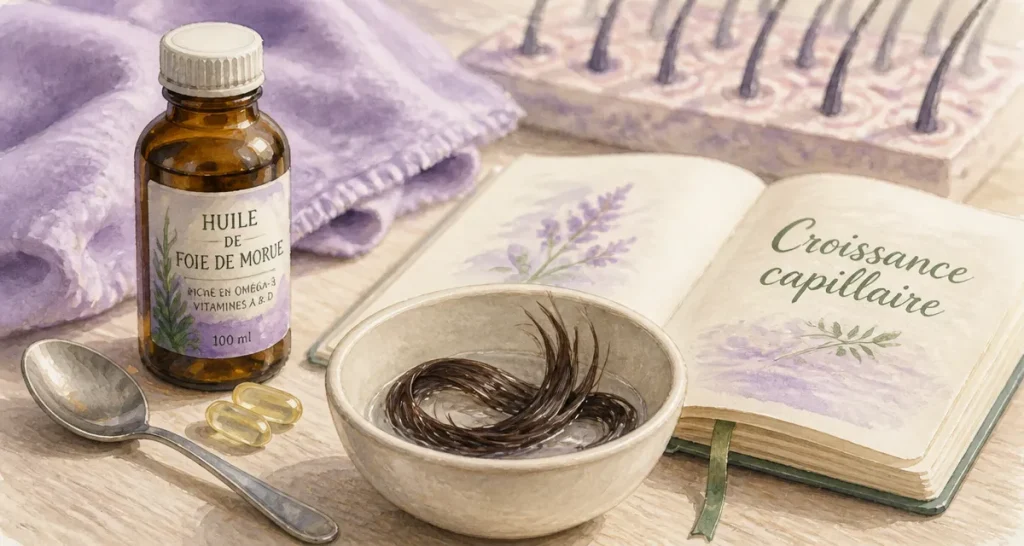 Huile de foie de morue et cheveux : 3 vitamines pour stopper la chute et booster la brillance