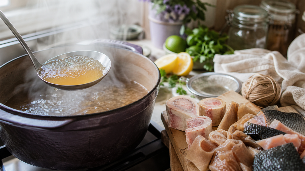 Fabriquer du collagène maison : bouillon d’os, vitamine C et limites à connaître