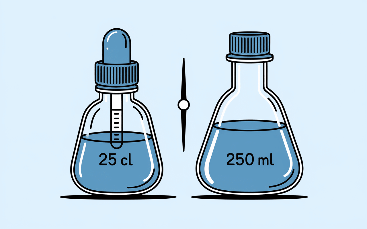 Égalité 25cl et 250ml