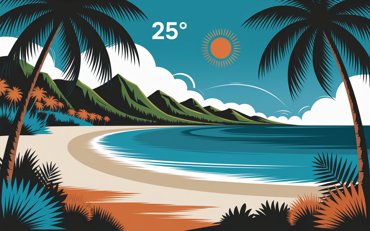 Plages tropicales ensoleillées octobre