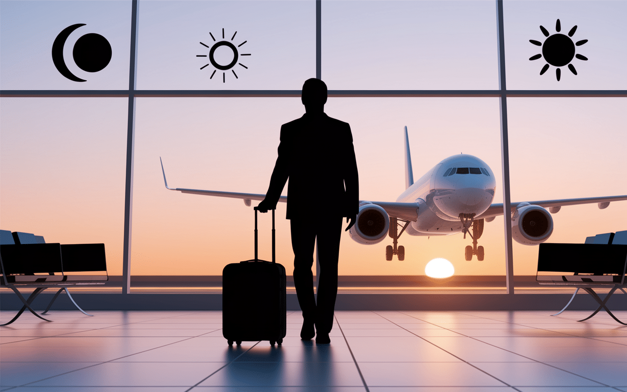 Voyageur aéroport symboles récupération et bien-être à Dubai