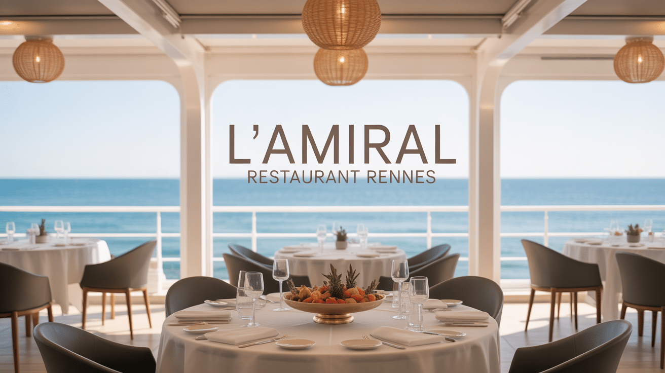 Façade moderne l'amiral restaurant rennes avec terrasse