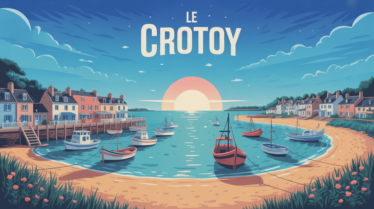 Vue panoramique Le Crotoy plage et port