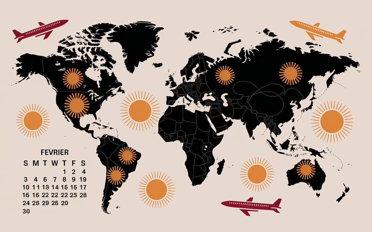 Carte soleil destinations février