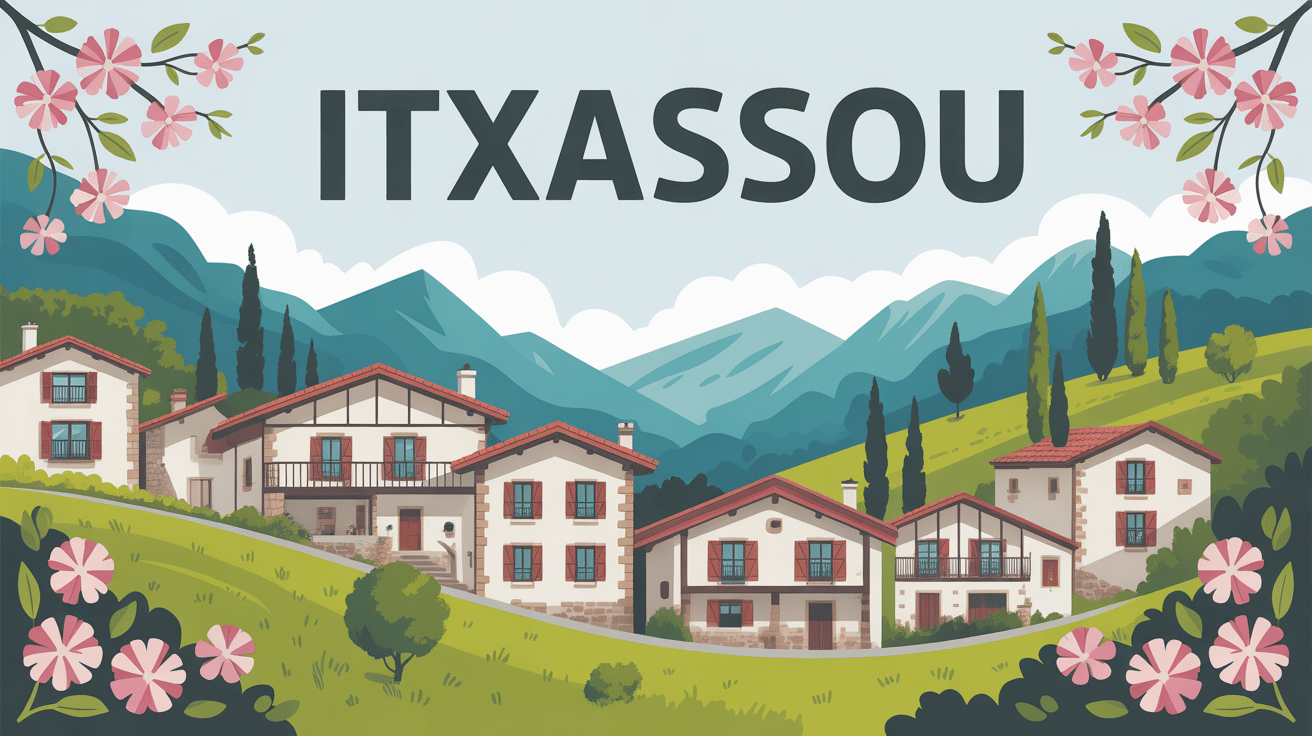 Village basque Itxassou pittoresque