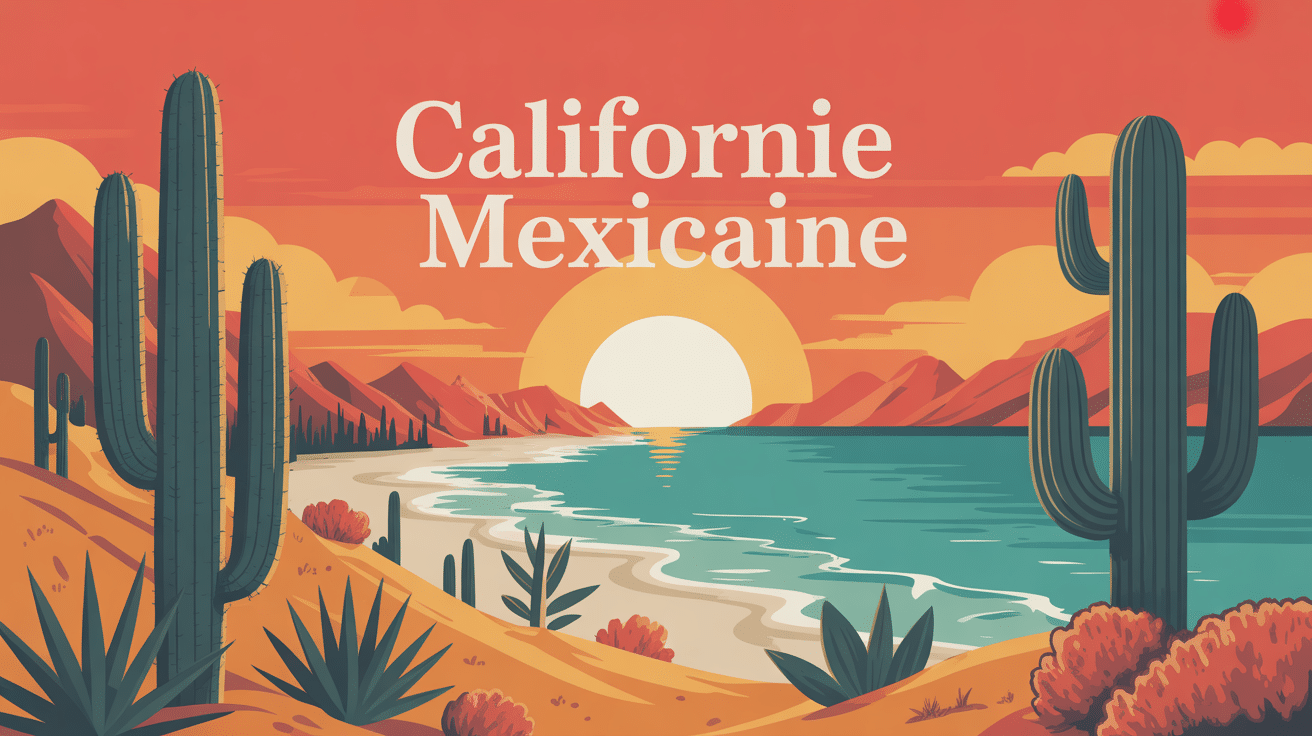 californie mexicaine paysage désert océan coucher de soleil