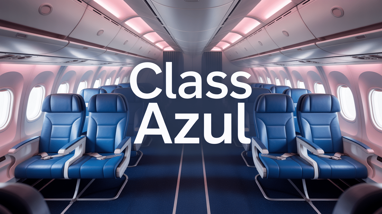 Intérieur avion moderne class azul sièges bleus spacieux