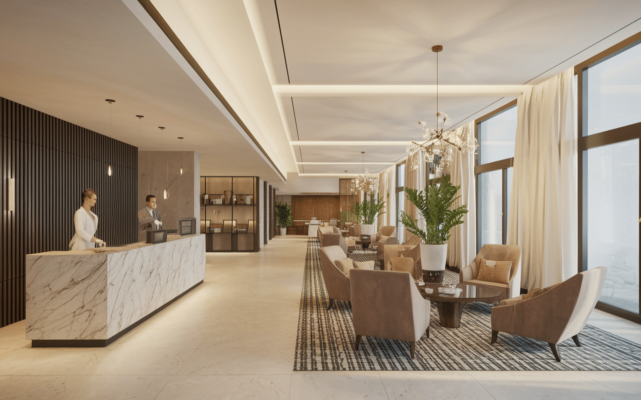Lobby moderne hotel Niort autoroute confort
