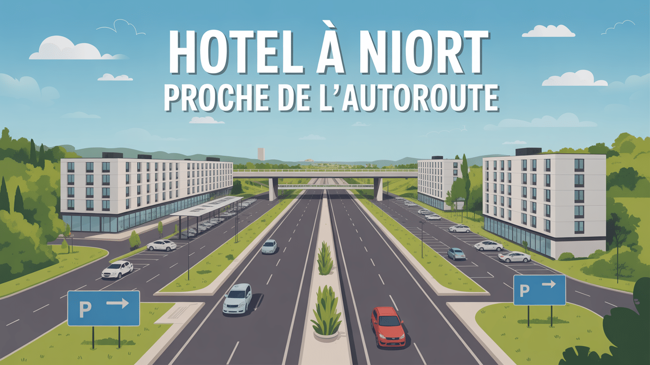 Hotel Niort autoroute vue aérienne et parkings