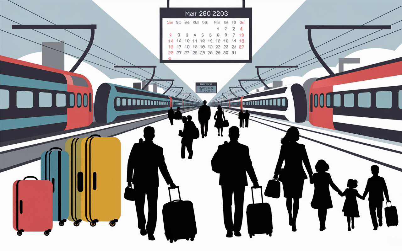 Gare planification voyage vacances scolaires Japon 2025