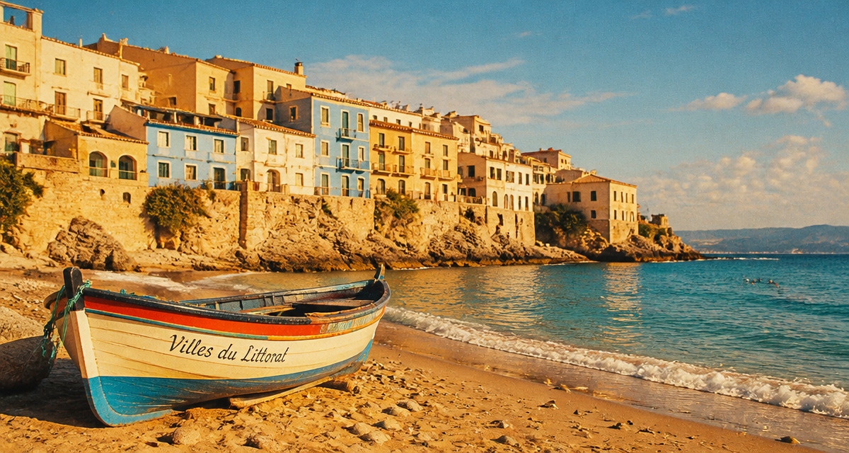 italie ville bord de mer village plage sable