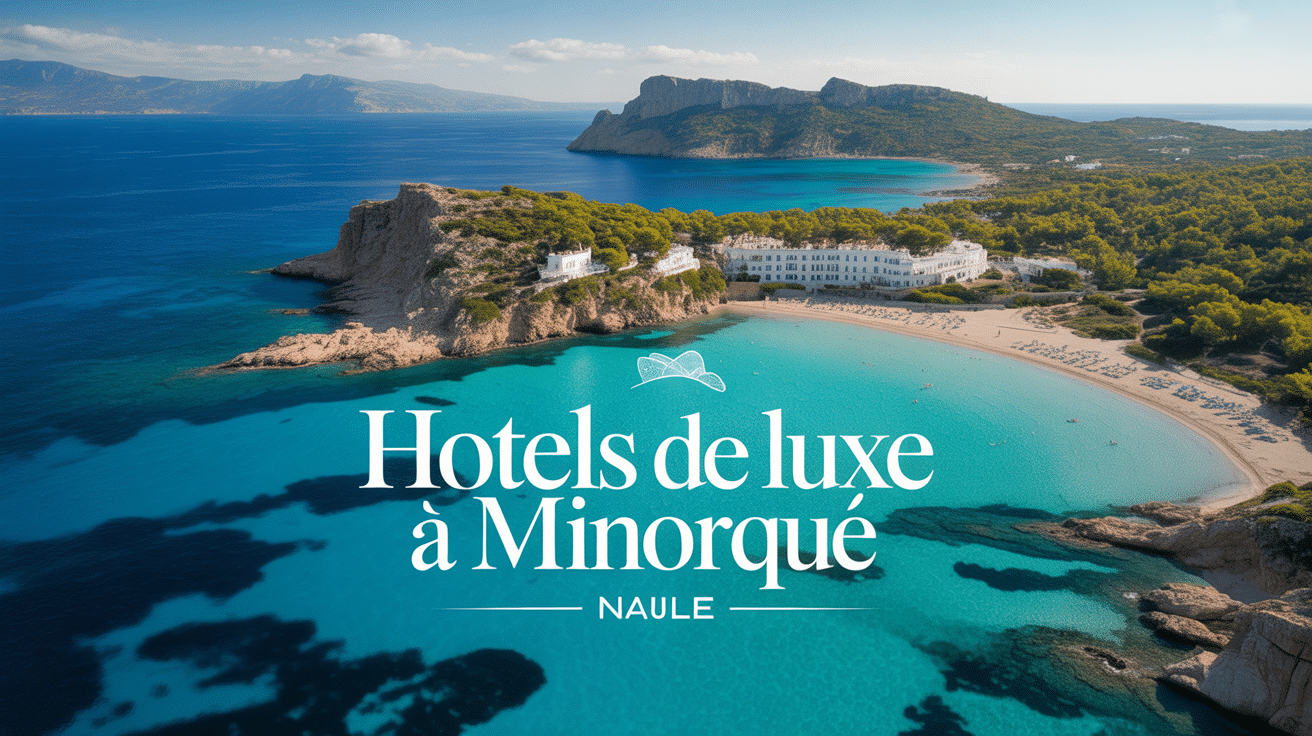 vue aerienne hotel minorque plages turquoise