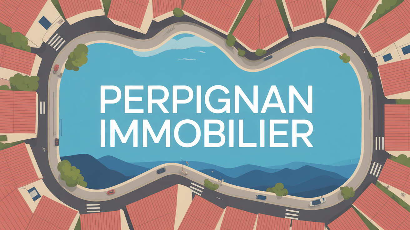 vue aérienne ville perpignan immobilier