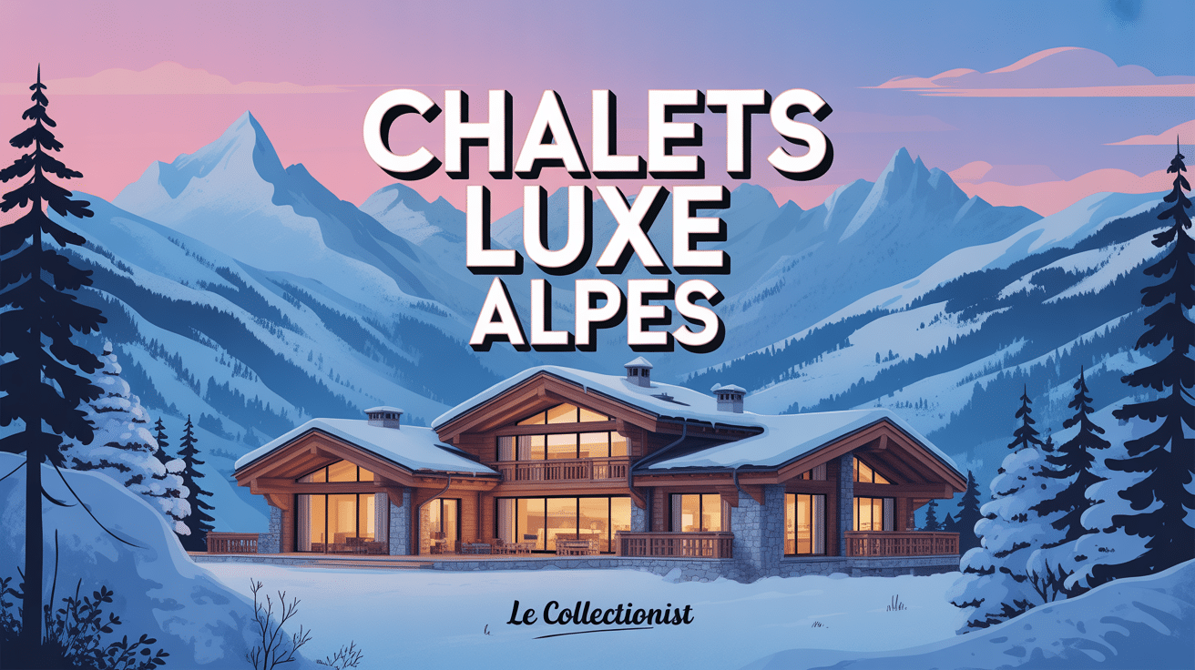 Chalet luxe Alpes Le Collectionist en hiver avec montagnes enneigées