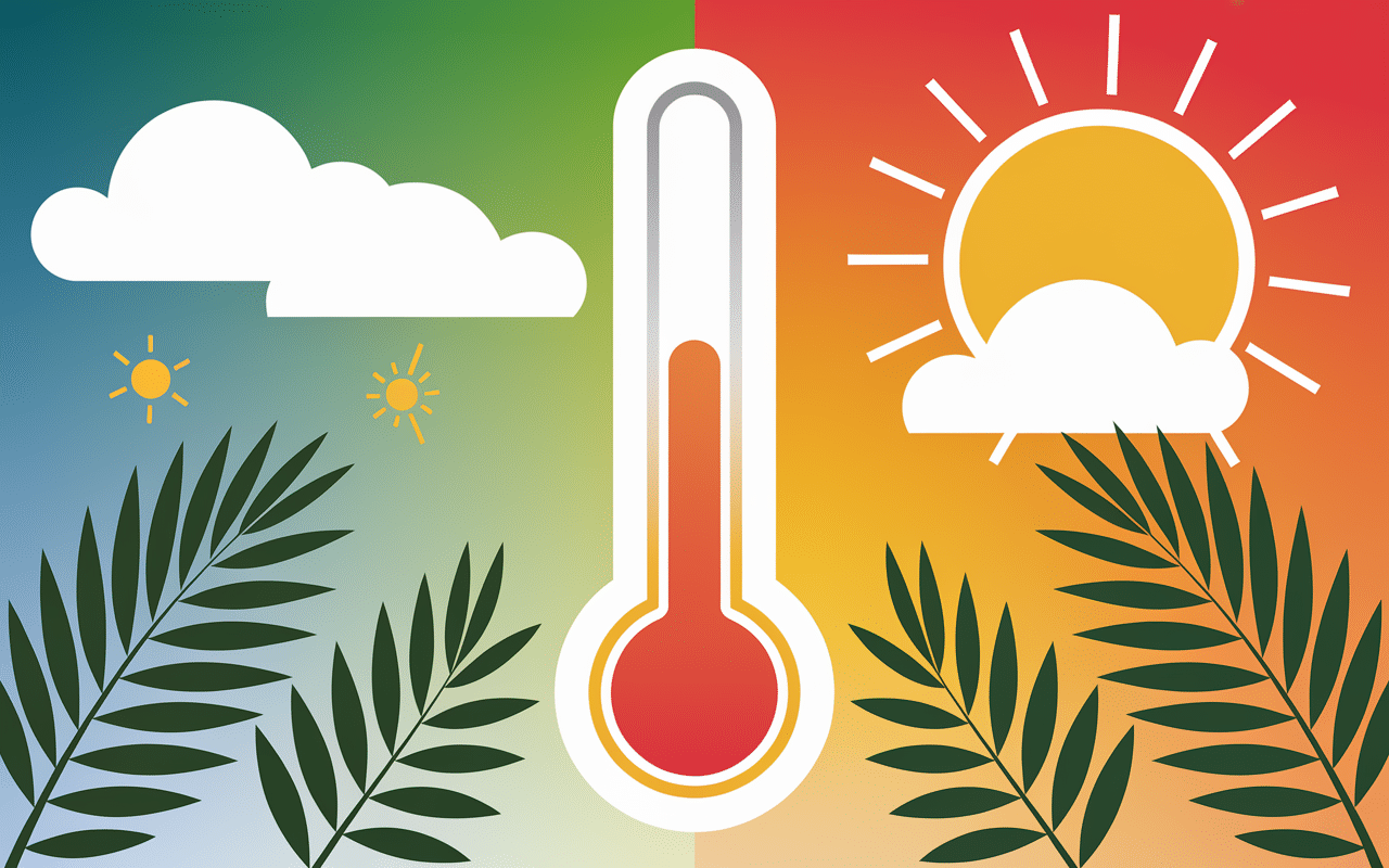 Illustration du climat doux de Marrakech en décembre