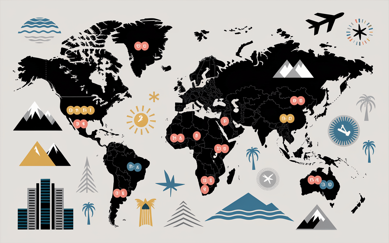 Carte des destinations vacances mania 2025
