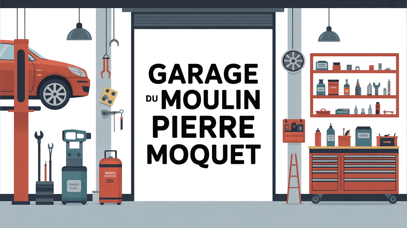 Illustration moderne et professionnelle du Garage du Moulin - Agence Pierre Moquet