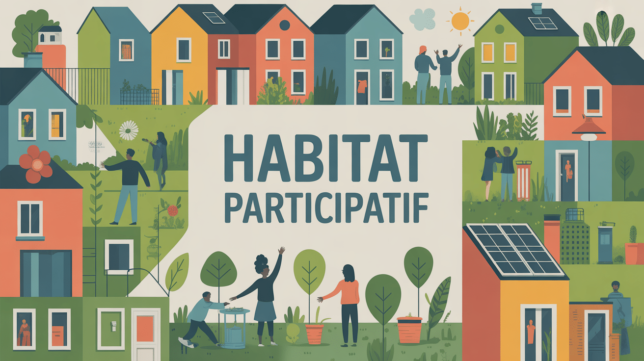 Quartier écologique moderne avec collaborations sur habitatparticipatif.net