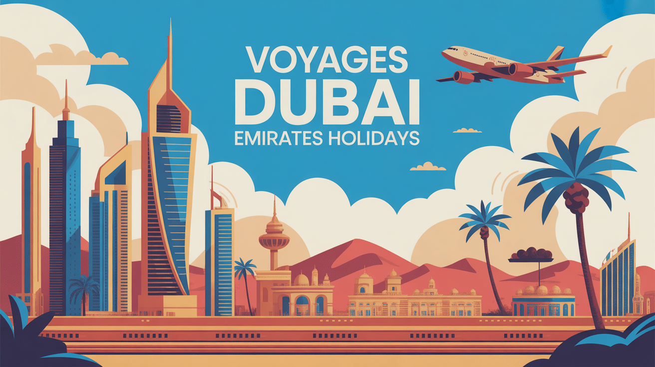 Paysage urbain futuriste voyage dubai emirates holidays