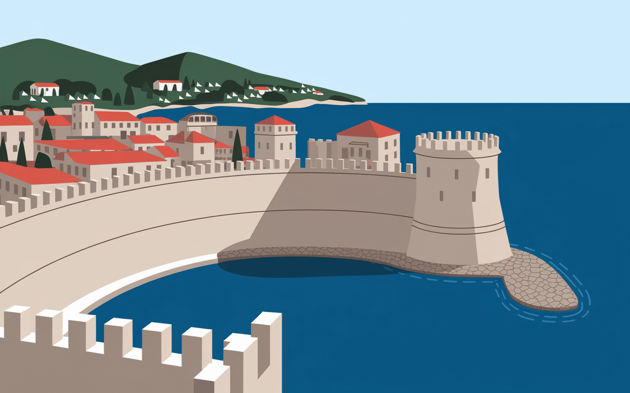 Remparts vieille ville Dubrovnik mer Méditerranée