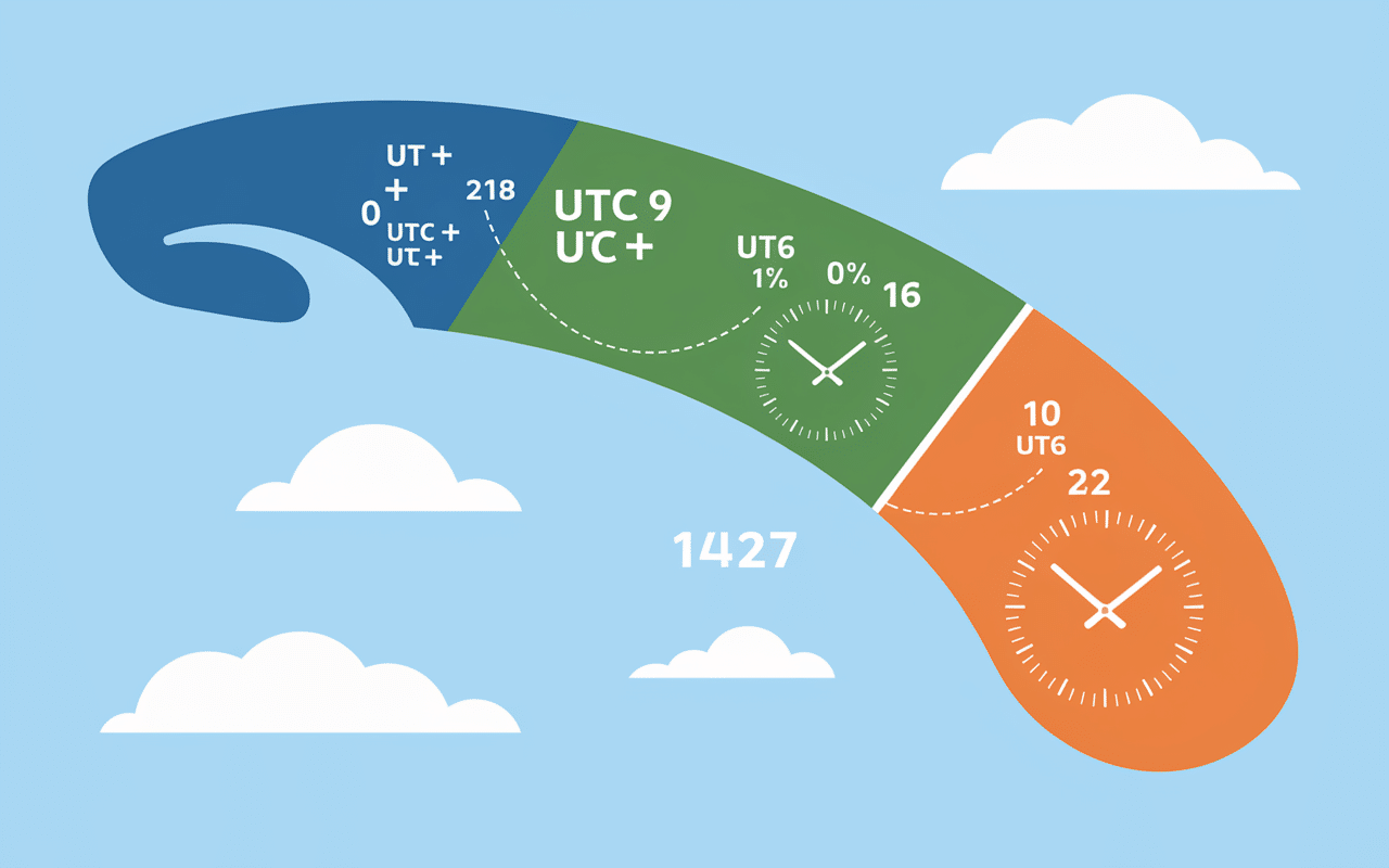 quelle heure est-il en indonésie carte fuseaux UTC
