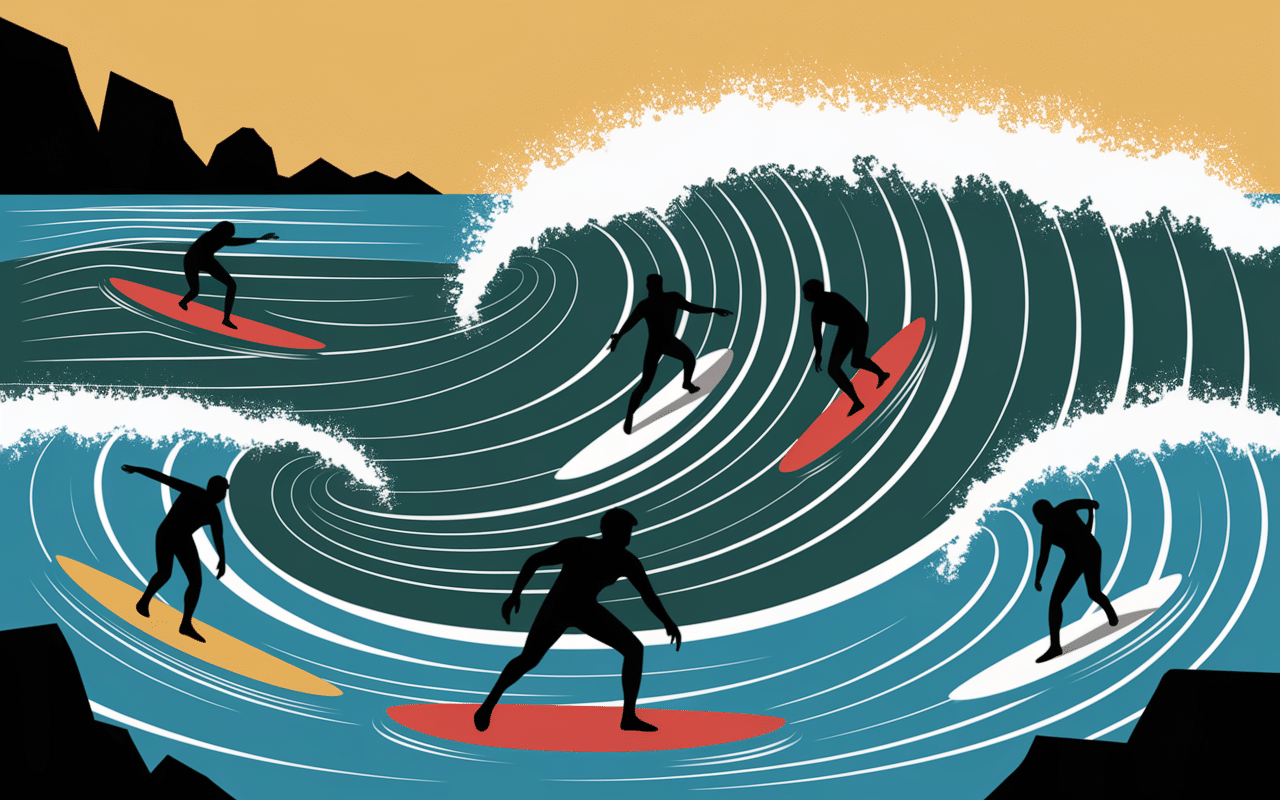 surfeurs la sauzaie vagues vendée