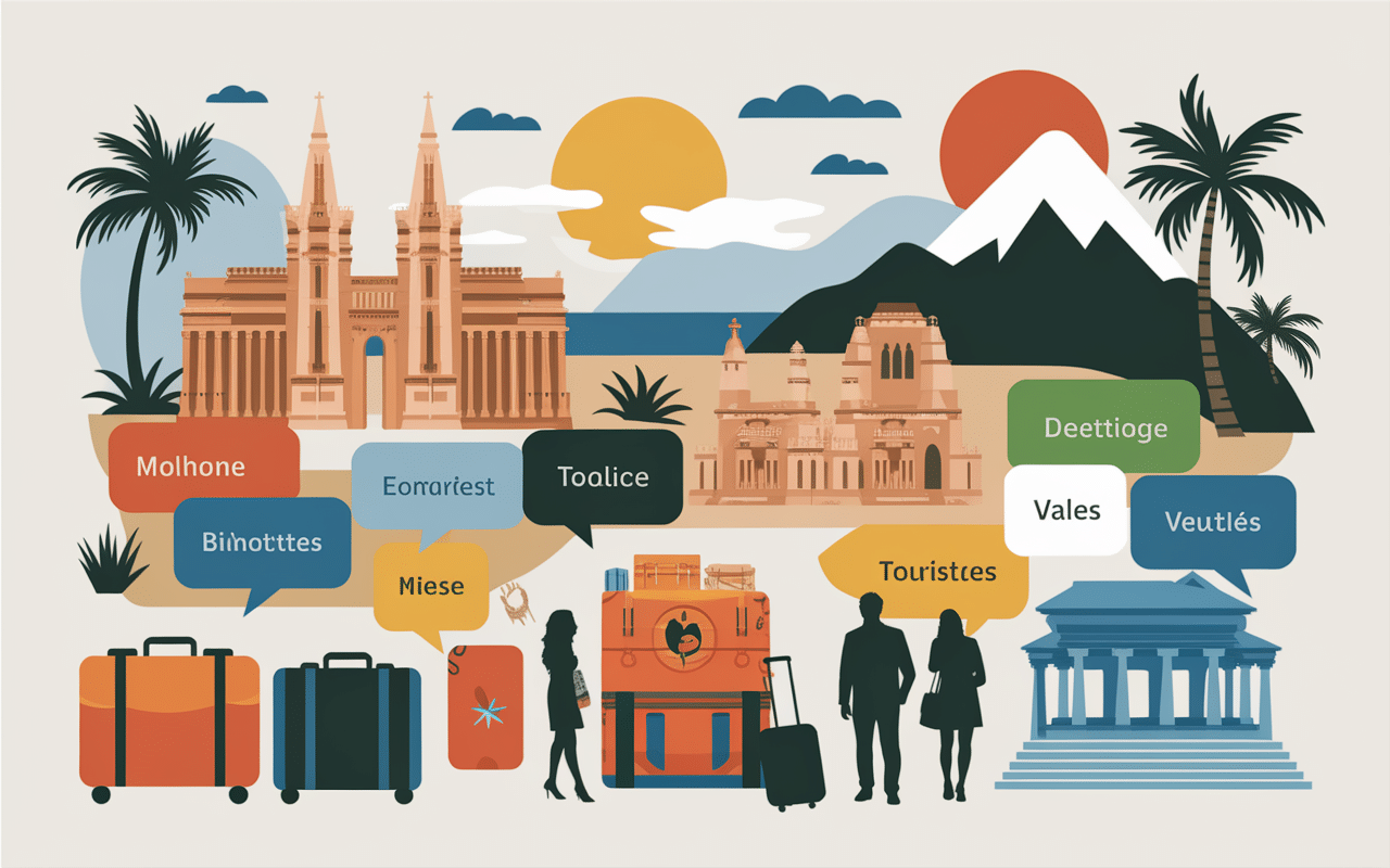 Collage culturel tourisme pays par M