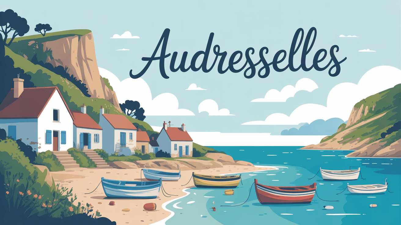 Vue du village audresselles bateaux plages falaises