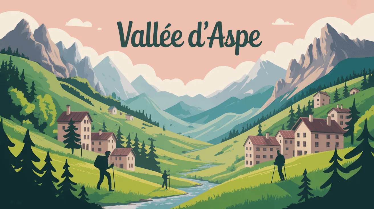panorama vallée d'aspe entre montagnes et villages pittoresques