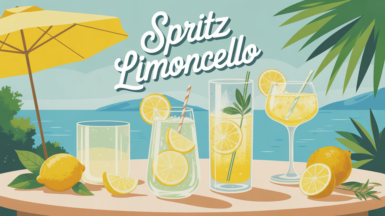 Spritz limoncello ambiance été méditerranéen