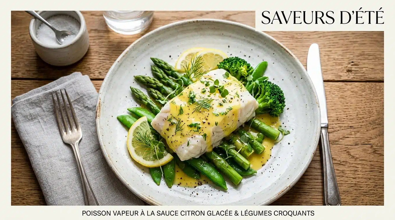 Sauce au citron onctueuse et brillante réalisée avec de l'arrow-root