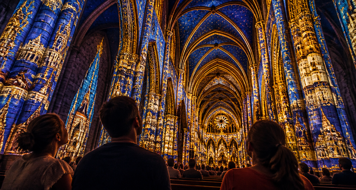 luminescence lyon basilique saint-bonaventure mapping lumineux