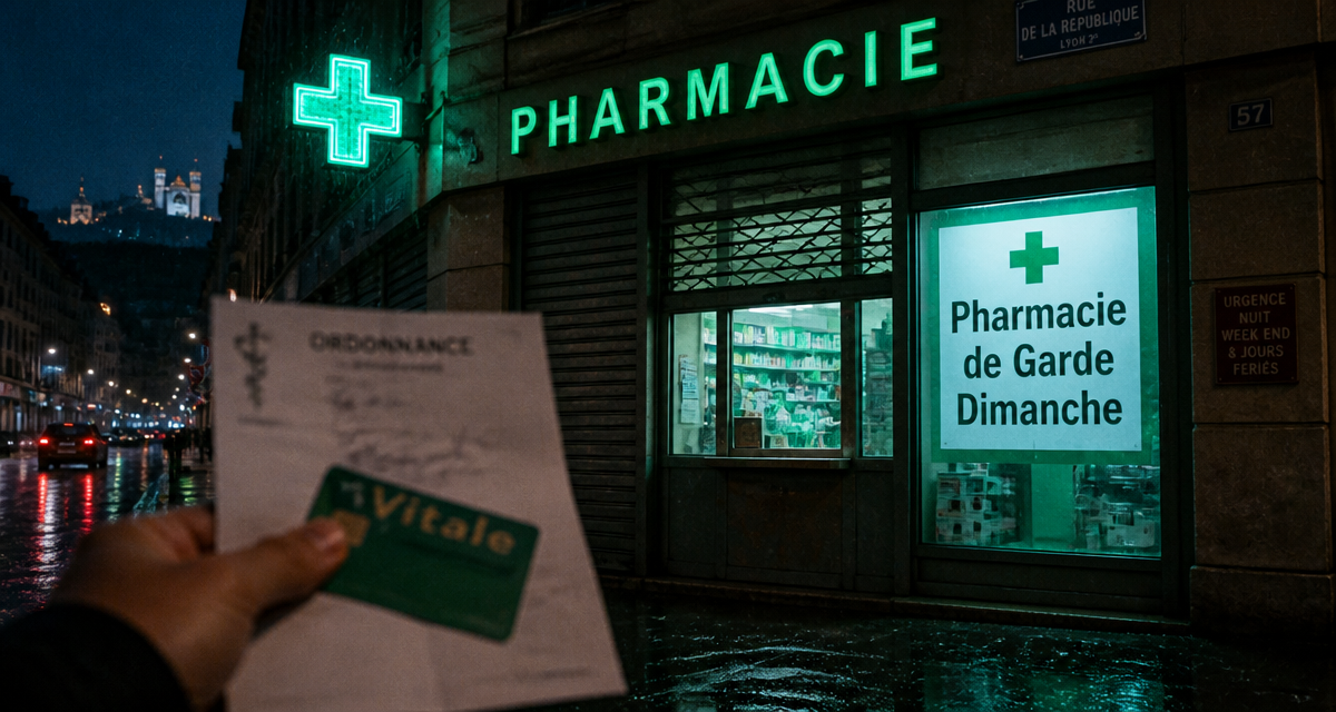 pharmacie ouvert dimanche lyon devanture nuit