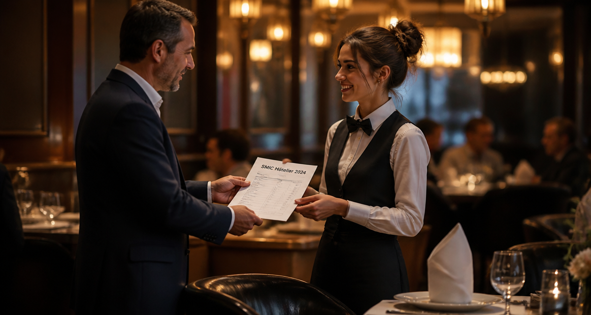 smic hotelier 2024 fiche de paie serveuse