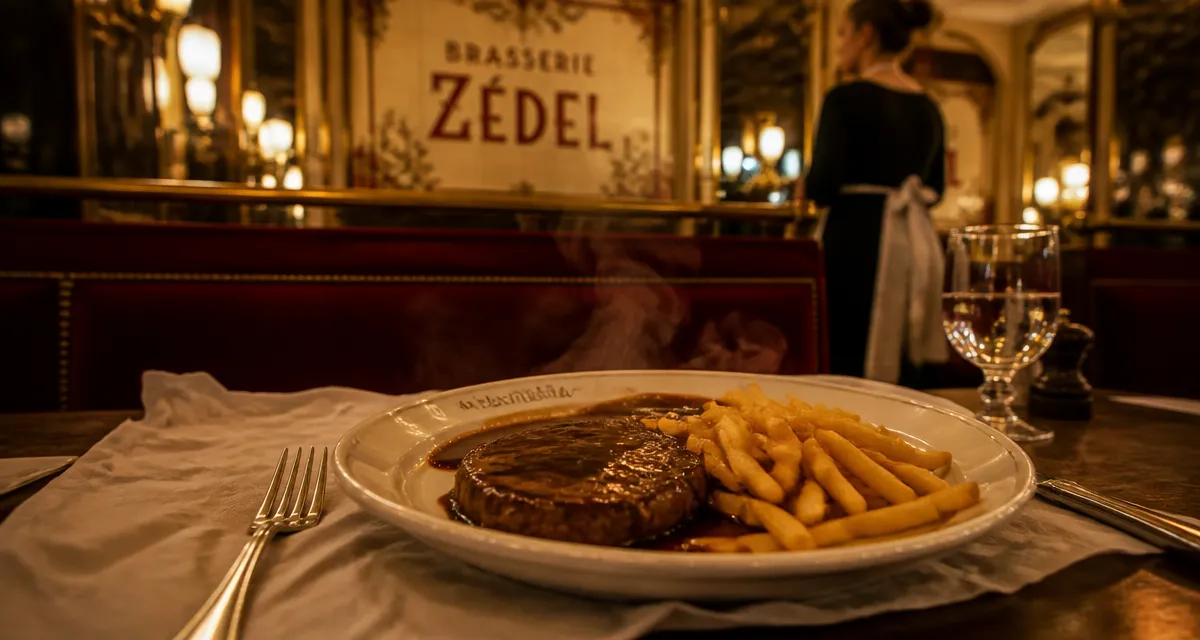 londres restaurant francais Brasserie Zédel steak-frites