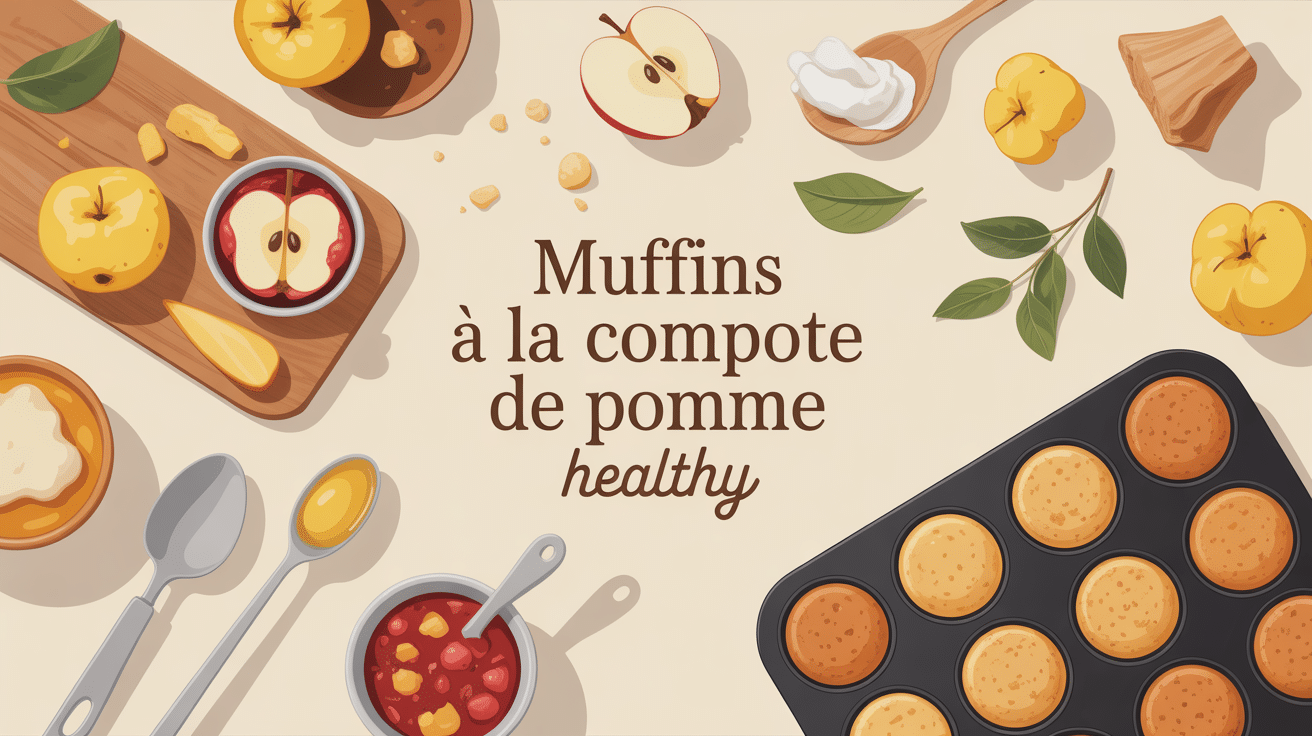 muffin compote de pomme healthy avec ingrédients de base