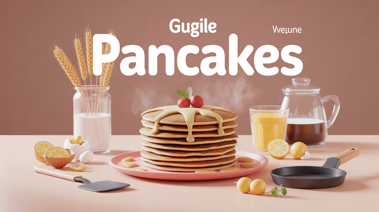 pancake farine d avoine pile dorée et ingrédients