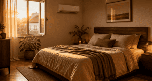 climatisation dans une chambre moderne