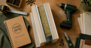 cloison 48/98 vue en coupe avec outils