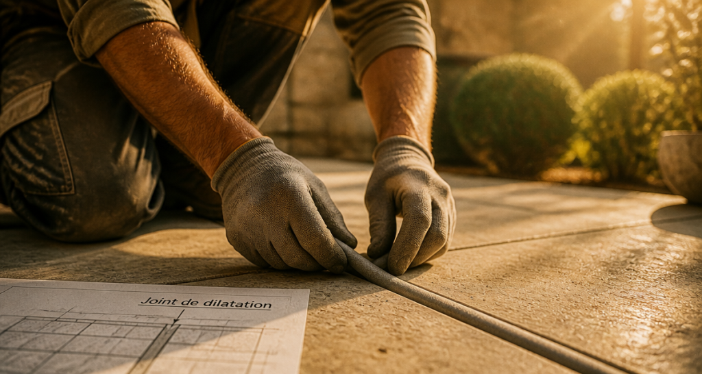 artisan pose joint de dilatation terrasse exterieur