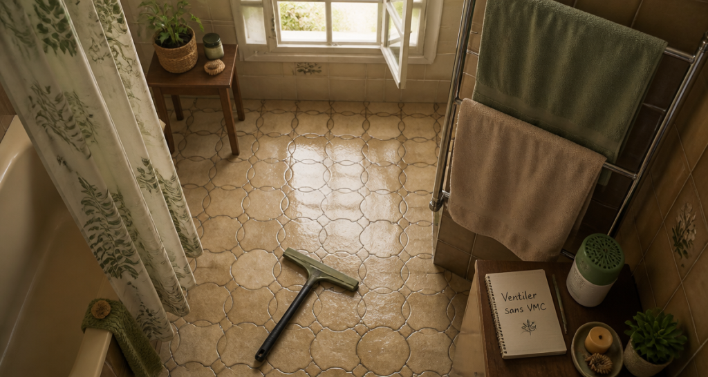 Ventiler une salle de bain sans VMC : astuces en image
