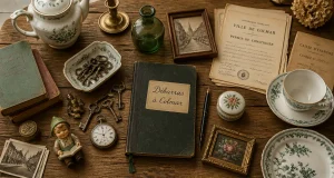 debarras colmar objets anciens sur table