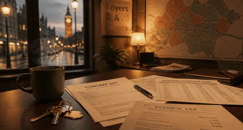 Londres loyer : carte des zones et bail en agence
