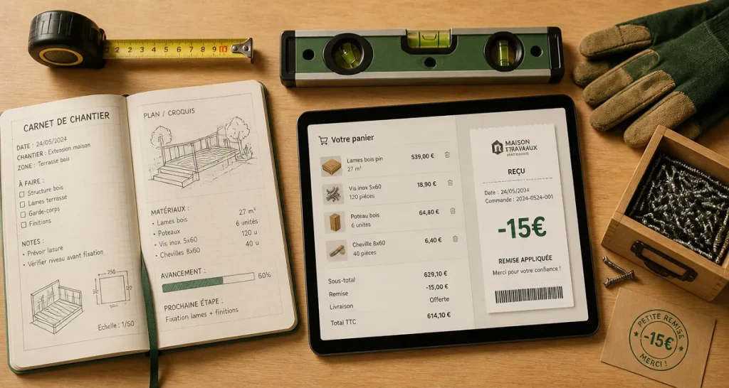 ManoMano : -15 euros offert sur le panier d’achat