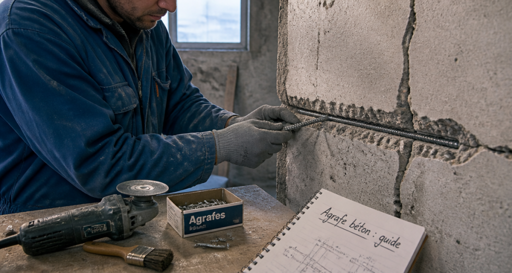 Agrafe pour béton : 3 étapes pour stopper une fissure et consolider vos murs