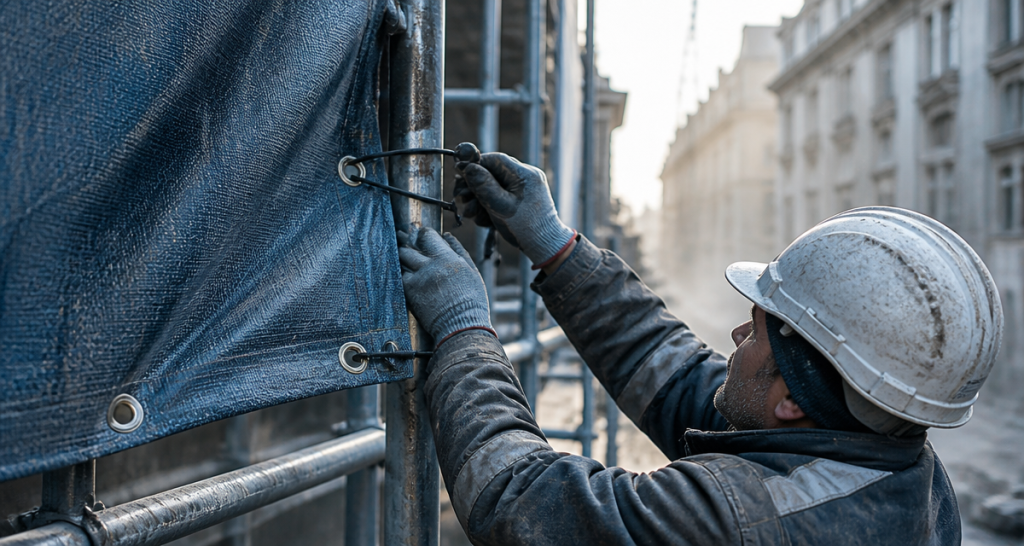 Bâche de chantier : PVC, mesh ou ignifugée, comment choisir selon vos contraintes ?