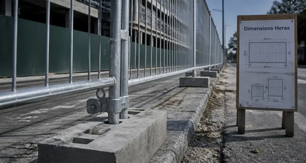 Barrières Heras : dimensions standards, variantes et critères de choix pour vos chantiers