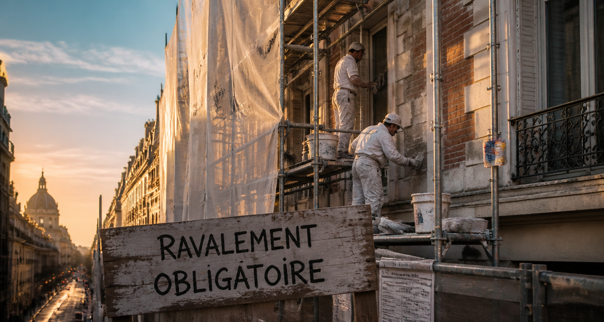 ravalement de façade tous les combien immeuble haussmannien échafaudage